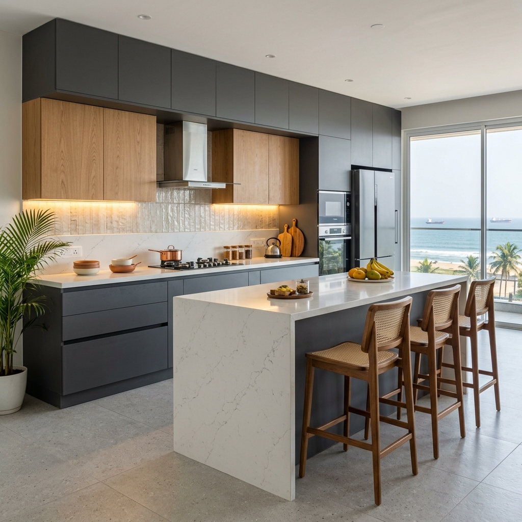 Coastal Modular Kitchen & Pantry